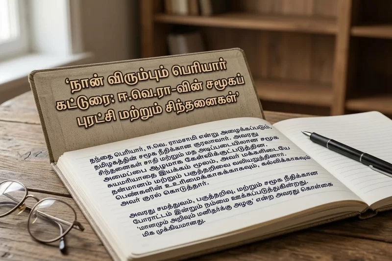 நான் விரும்பும் பெரியார் கட்டுரை: ஈ.வெ.ரா-வின் சமூகப் புரட்சி மற்றும் சிந்தனைகள்